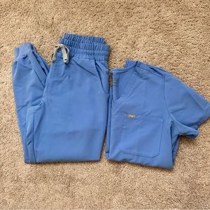 Figs Scrub Set-Ceil Blue